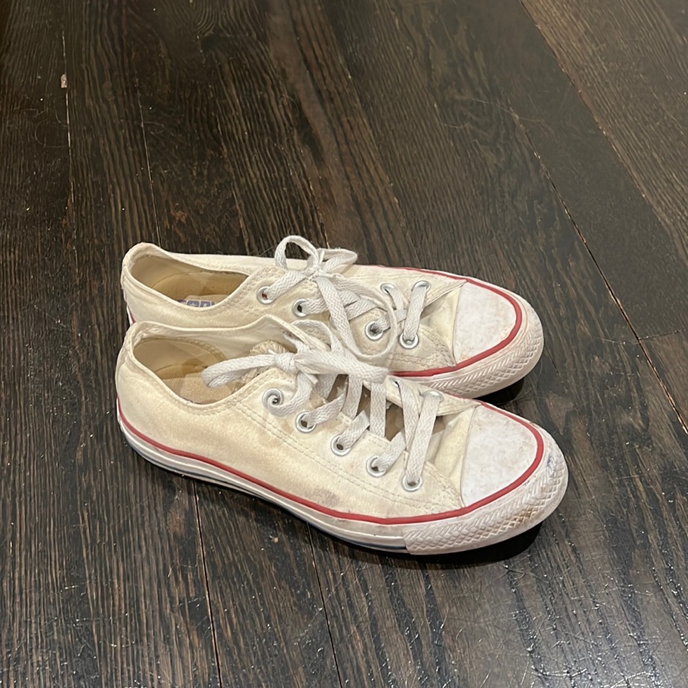 white low top converse